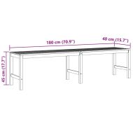 Градинска пейка, 180 см, тиково дърво масив