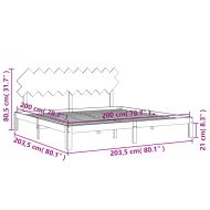 Рамка за легло без матрак, бял, 200x200 см, бор масив