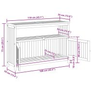 Градинска конзолна маса, 110x35x75 см, акация масив