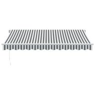 Ръчно прибираща се тента, антрацит и бял, 350x250 см