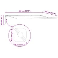 Прибираща се тента антрацит и бял 4x3 м плат и алуминий