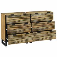 Комплект скрин с чекмедже 2 pcs Естествен 60 x 33,5 x 75 см