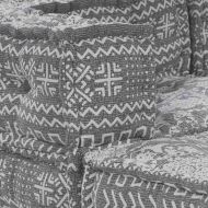 Модулен диван 4 pcs Светлосиво текстил