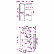 Комплект мебели за баня с рафт VIGO 2 pcs Кафяво и медно кафяво