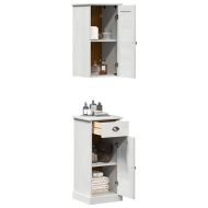 Комплект мебели за баня VIGO 2 pcs Кафяв и бял 37 x 34 x 80 см