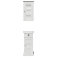 Комплект мебели за баня VIGO 2 pcs Кафяв и бял 37 x 34 x 80 см
