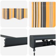 Сгъваем навес Многоцветен 350 x 250 cm Текстил и Метал