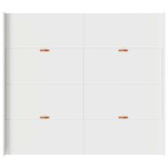 Легло с място за съхранение Бяло 200 x 200 cm Инженерно дърво