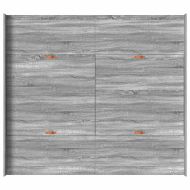 Легло с място за съхранение с таблото Сив Сонома 200 x 200 cm