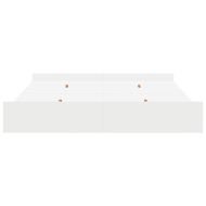 Легло с място за съхранение Бяло 180 x 200 cm Инженерно дърво