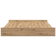 Легло с място за съхранение Дъб 180 x 200 cm Инженерно дърво