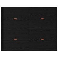 Легло с място за съхранение с таблото Черния дъб 160 x 200 cm