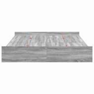Легло с място за съхранение с таблото Сив Сонома 150 x 200 cm