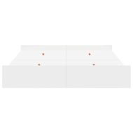 Легло с място за съхранение Бяло 140 x 200 cm Инженерно дърво