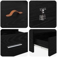 Легло с място за съхранение с таблото Черния дъб 140 x 200 cm