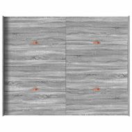 Легло с място за съхранение с таблото Сив Сонома 140 x 200 cm