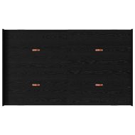 Легло с място за съхранение с таблото Черния дъб 120 x 200 cm