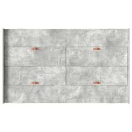 Легло с място за съхранение Циментено сиво 120 x 190 cm