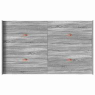 Легло с място за съхранение с таблото Сив Сонома 120 x 190 cm