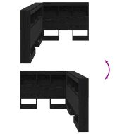 Табла за съхранение с рафт Черния дъб 80 cm Инженерно дърво