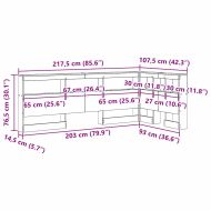 Табла за съхранение с рафт Сив Сонома 90 cm Инженерно дърво