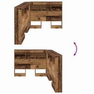 Табла за съхранение с рафт Старо дърво 100 cm Инженерно дърво