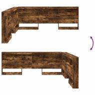 Табла за съхранение с рафт Димян дъб 200 cm Инженерно дърво