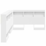 Табла за съхранение с рафт Бяло 120 cm Инженерно дърво