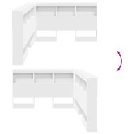 Табла за съхранение с рафт Бяло 120 cm Инженерно дърво