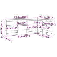 Табла за съхранение с рафт Бяло 120 cm Инженерно дърво