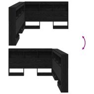 Табла за съхранение с рафт Черния дъб 120 cm Инженерно дърво