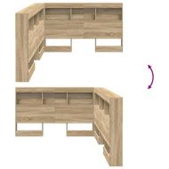 Табла за съхранение с рафт Сонома дъб 120 cm Инженерно дърво