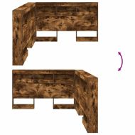 Табла за съхранение с рафт Димян дъб 120 cm Инженерно дърво