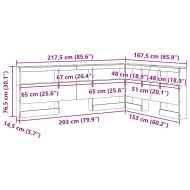 Табла за съхранение с рафт Сонома дъб 150 cm Инженерно дърво