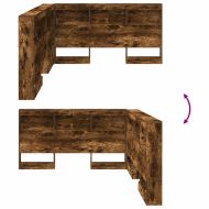 Табла за съхранение с рафт Димян дъб 150 cm Инженерно дърво