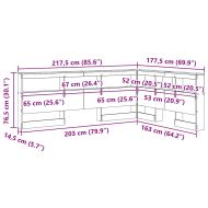 Табла за съхранение с рафт с таблото Дъб 160 cm Инженерно дърво