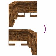 Табла за съхранение с рафт Димян дъб 90 cm Инженерно дърво