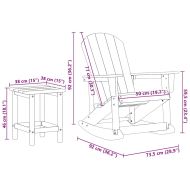 Комплект за почивка в градина Нейви синьо HDPE