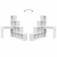 Ъглово бюро Бяло 101,5 x 149,5 x 149,5 см Инженерно дърво