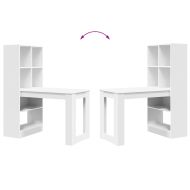 Бюро с рафт Бяло 122 x 67 x 145 см Инженерно дърво