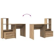 Бюро с чекмедже Дъб 131,5 x 50 x 106,5 см Инженерно дърво