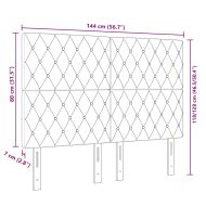LED глава С LED лентисти светлини Тъмен сив 144 см Полиестер