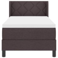 Континентално легло с матрак с матрак Тъмен кафяв 80 x 200 cm