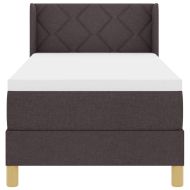 Легло с пружинирана основа Тъмен кафяв 200 x 80 см Полиестер