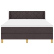 Легло с пружинирана основа Тъмен кафяв 200 x 140 cm Полиестер