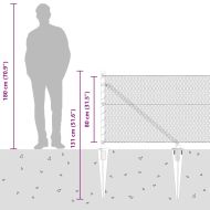 Оградa с колчета Сив 0.8 x 50 м Покрит със PVC стомана