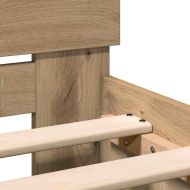 Рамка за легло с таблото Дъб 203 x 185 x 70 см Инженерно дърво