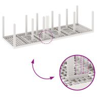 Комплект за хранене в градината 13 pcs Бяло Полиратан