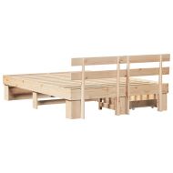 Рамка за легло Кафяво 140 x 200 cm Солидно борово дърво