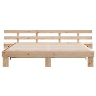 Рамка за легло Кафяво 200 x 200 cm Солидно борово дърво